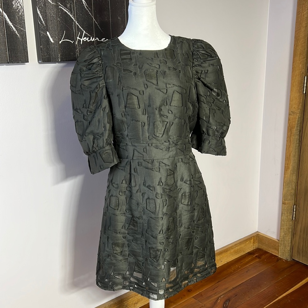 Marie Oliver - olive green cocktail dress - size 6